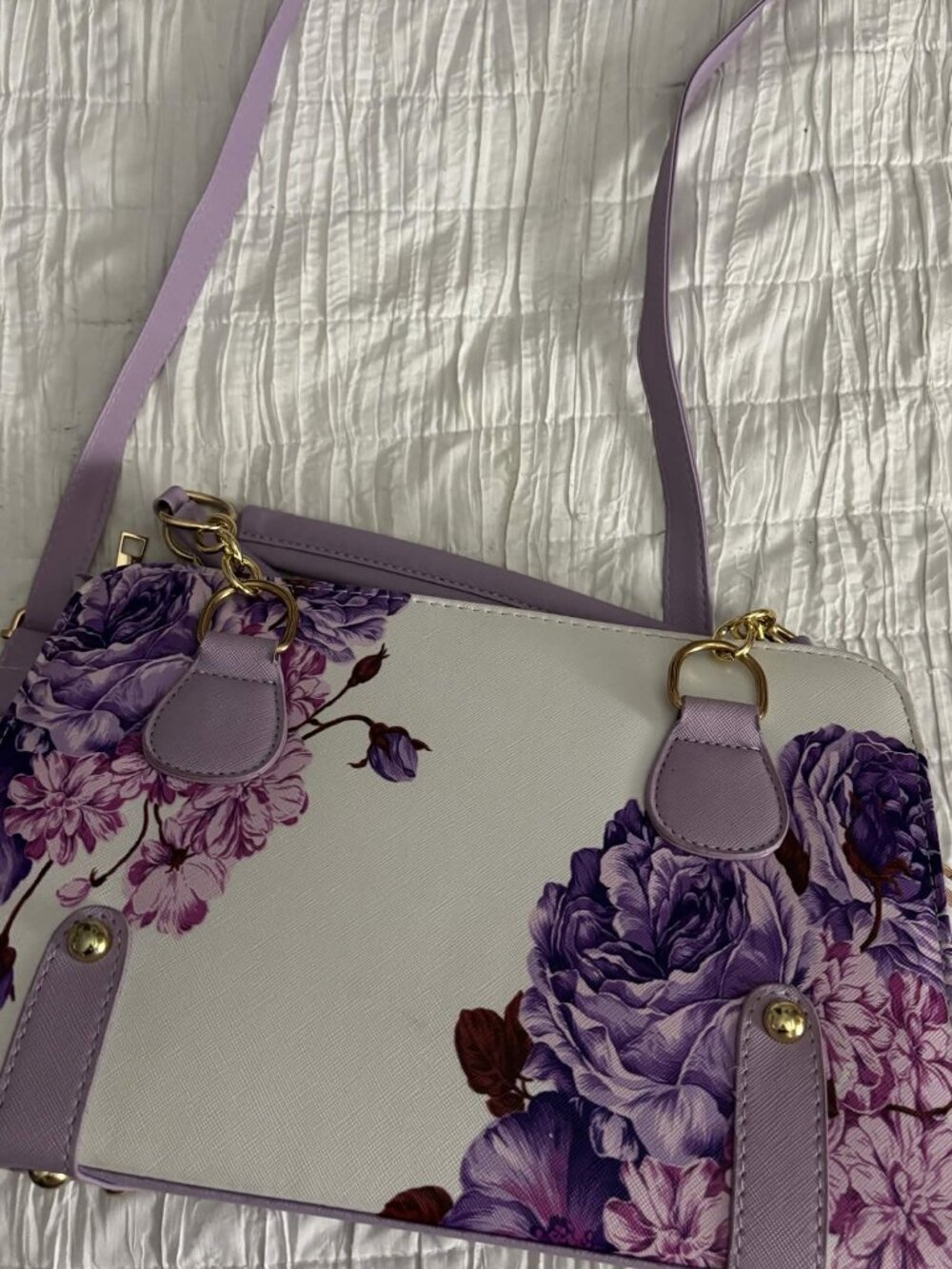 Purple Floral Purse